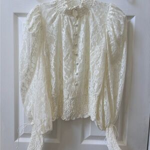 For Love And Lemons Lace Blouse - Cream